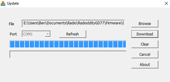 Updating GD-77 Firmware